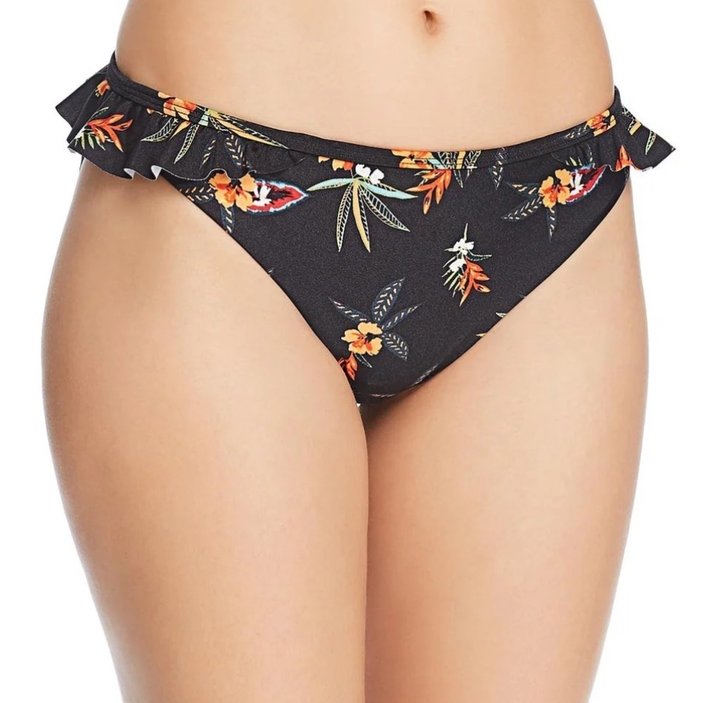 NWT MINKPINK Sun-kissed Frill Floral Print Ruff Bikini Bottom Size Small